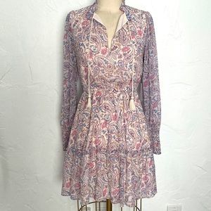 NEW LINI ivory opal smocked dress size XS multi